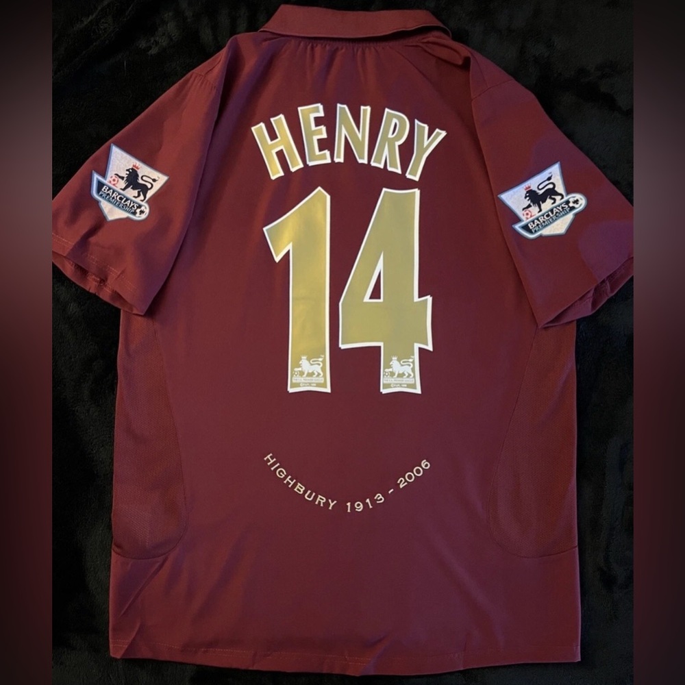 Henry #14 Arsenal Nike Burgundy Jersey